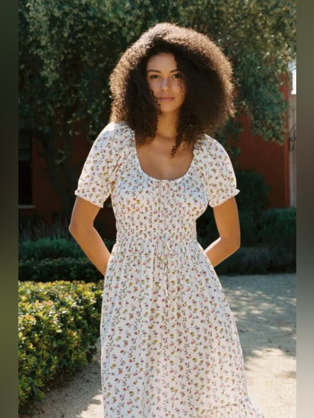 XS Christy Dawn Brynne Dress In Cream Garden